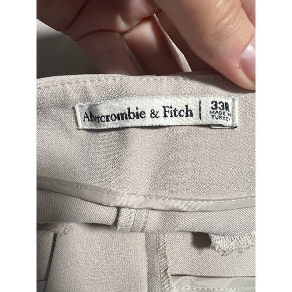 Abercrombie & Fitch Women's High Rise Slim Boot Trouser Light Brown Size 33R - Picture 8 of 11